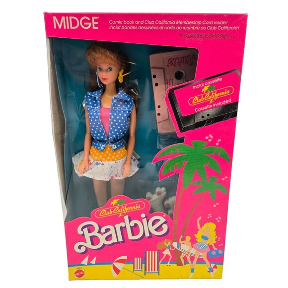 Mattel Canada Barbie Club California Midge Doll With Cassette 1987 NRFB 4442 Rea - Picture 1 of 16